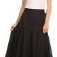 Sakkas Harriet Long Tall Adjustable Embroidered Wrap Around Skirt With Waist Tie