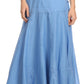 Sakkas Harriet Long Tall Adjustable Embroidered Wrap Around Skirt With Waist Tie