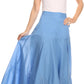Sakkas Harriet Long Tall Adjustable Embroidered Wrap Around Skirt With Waist Tie