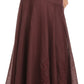 Sakkas Harriet Long Tall Adjustable Embroidered Wrap Around Skirt With Waist Tie