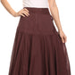 Sakkas Harriet Long Tall Adjustable Embroidered Wrap Around Skirt With Waist Tie