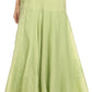 Sakkas Harriet Long Tall Adjustable Embroidered Wrap Around Skirt With Waist Tie
