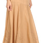 Sakkas Harriet Long Tall Adjustable Embroidered Wrap Around Skirt With Waist Tie