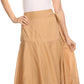 Sakkas Harriet Long Tall Adjustable Embroidered Wrap Around Skirt With Waist Tie