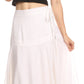 Sakkas Harriet Long Tall Adjustable Embroidered Wrap Around Skirt With Waist Tie