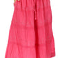 Sakkas Solid Embroidered Crochet Lace Trim Gypsy Bohemian Mid Length Cotton Skirt