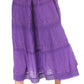 Sakkas Solid Embroidered Crochet Lace Trim Gypsy Bohemian Mid Length Cotton Skirt