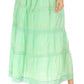 Sakkas Solid Embroidered Crochet Lace Trim Gypsy Bohemian Mid Length Cotton Skirt