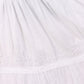 Sakkas Solid Embroidered Crochet Lace Trim Gypsy Bohemian Mid Length Cotton Skirt