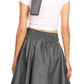 Sakkas Atieno Flared Circle Chambray  Boho Mid Skirt with Elastic Waist