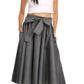 Sakkas Atieno Flared Circle Chambray  Boho Mid Skirt with Elastic Waist