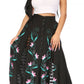 Women's Casual Boho Maxi Floral Long Elastic Waist Skirt with Slim Fit by Sakkas Sarita