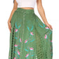 Women's Casual Boho Maxi Floral Long Elastic Waist Skirt with Slim Fit by Sakkas Sarita
