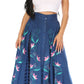 Women's Casual Boho Maxi Floral Long Elastic Waist Skirt with Slim Fit by Sakkas Sarita