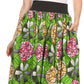 Sakkas Fawna Patterned Long Wax Print Adjustable Waist Skirt With Pockets