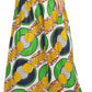 Sakkas Fawna Patterned Long Wax Print Adjustable Waist Skirt With Pockets