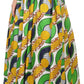 Sakkas Fawna Patterned Long Wax Print Adjustable Waist Skirt With Pockets
