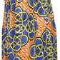 Sakkas Fawna Patterned Long Wax Print Adjustable Waist Skirt With Pockets