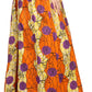 Sakkas Fawna Patterned Long Wax Print Adjustable Waist Skirt With Pockets