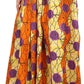 Sakkas Fawna Patterned Long Wax Print Adjustable Waist Skirt With Pockets