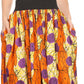 Sakkas Fawna Patterned Long Wax Print Adjustable Waist Skirt With Pockets