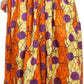 Sakkas Fawna Patterned Long Wax Print Adjustable Waist Skirt With Pockets