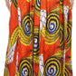 Sakkas Fawna Patterned Long Wax Print Adjustable Waist Skirt With Pockets