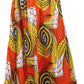 Sakkas Fawna Patterned Long Wax Print Adjustable Waist Skirt With Pockets