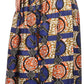 Sakkas Fawna Patterned Long Wax Print Adjustable Waist Skirt With Pockets
