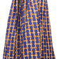 Sakkas Fawna Patterned Long Wax Print Adjustable Waist Skirt With Pockets