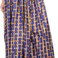 Sakkas Fawna Patterned Long Wax Print Adjustable Waist Skirt With Pockets