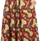 Sakkas Fawna Patterned Long Wax Print Adjustable Waist Skirt With Pockets