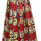 Sakkas Fawna Patterned Long Wax Print Adjustable Waist Skirt With Pockets