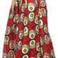 Sakkas Fawna Patterned Long Wax Print Adjustable Waist Skirt With Pockets