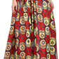Sakkas Fawna Patterned Long Wax Print Adjustable Waist Skirt With Pockets