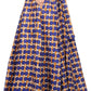 Sakkas Kelela Unique Designs Wax Print Adjustable Waist Long Tall Skirt