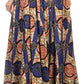 Sakkas Kelela Unique Designs Wax Print Adjustable Waist Long Tall Skirt