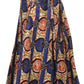 Sakkas Kelela Unique Designs Wax Print Adjustable Waist Long Tall Skirt