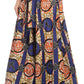 Sakkas Kelela Unique Designs Wax Print Adjustable Waist Long Tall Skirt