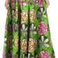 Sakkas Kelela Unique Designs Wax Print Adjustable Waist Long Tall Skirt