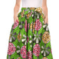 Sakkas Kelela Unique Designs Wax Print Adjustable Waist Long Tall Skirt