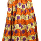 Sakkas Kelela Unique Designs Wax Print Adjustable Waist Long Tall Skirt