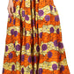 Sakkas Kelela Unique Designs Wax Print Adjustable Waist Long Tall Skirt