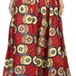 Sakkas Kelela Unique Designs Wax Print Adjustable Waist Long Tall Skirt