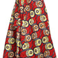 Sakkas Kelela Unique Designs Wax Print Adjustable Waist Long Tall Skirt