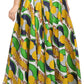 Sakkas Kelela Unique Designs Wax Print Adjustable Waist Long Tall Skirt