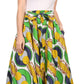 Sakkas Kelela Unique Designs Wax Print Adjustable Waist Long Tall Skirt