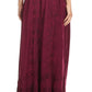 Sakkas Jaclyn Adjustable Skirt With Lace Embroidered Trim And Detailed Embroidery