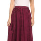 Sakkas Jaclyn Adjustable Skirt With Lace Embroidered Trim And Detailed Embroidery