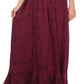 Sakkas Jaclyn Adjustable Skirt With Lace Embroidered Trim And Detailed Embroidery